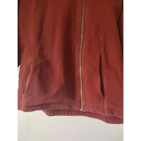 Kuhl Women's Size XS Cranberry Red Asymmetric  Zip Front Hooded Jacket - Picture 7 of 10